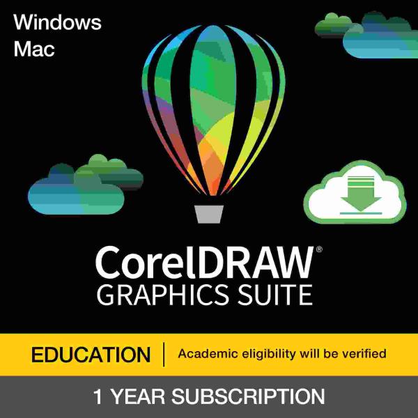 CorelDRAW Graphics Suite 365 Študentská a učiteľská licencia na prenájom (25+) ESD (Windows/ MAC) EN/ FR/ DE/ IT/ SP/ BP/ NL/ C
