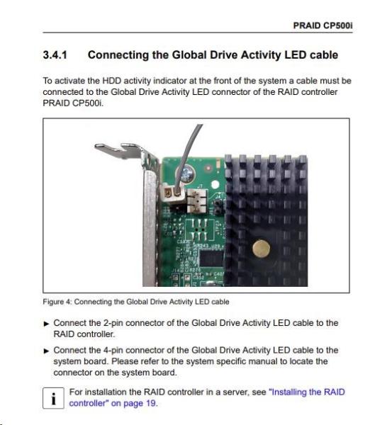 FUJITSU RAID CP500i FH/ LP - PSAS - úrovne RAID 0,  1,  10,  5,  50 - bez vyrovnávacej pamäte - pre modelový rad M54