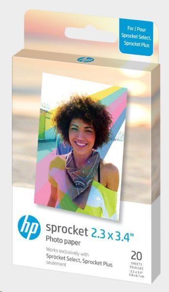 HP Zink Paper Sprocket Select 20 Pack 2, 3x3, 4"