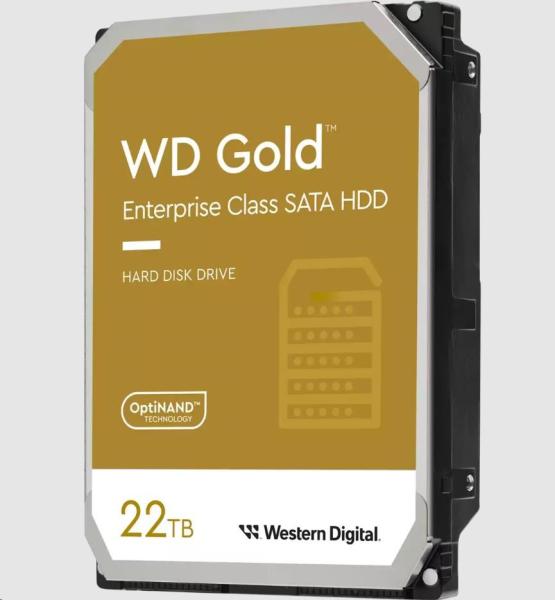 WD GOLD WD221KRYZ 22TB SATA/  6Gb/ s 512MB cache 7200 otáčok za minútu,  CMR,  Enterprise