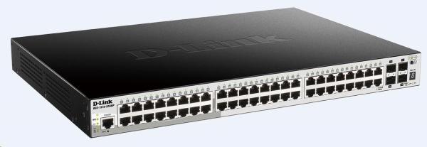 D-Link DGS-1510-52XMP 52-portový gigabitový stohovateľný PoE inteligentný riadený prepínač vrátane 4 10G SFP+,  370W PoE1