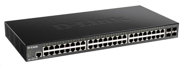 D-Link DGS-1250-52X 52-portový gigabitový inteligentný prepínač,  48x GbE,  4x SFP+1