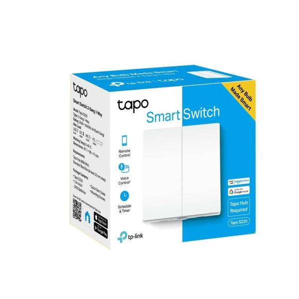 TP-Link Tapo S220 chytrý jednosměrný 2pólový vypínač2
