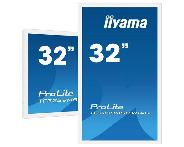 32" iiyama TF3239MSC-W1AG: AMVA, FullHD, capacitive, 12P, 500cd/ m2, VGA, HDMI, DP, 24/ 7, IP54, čierny