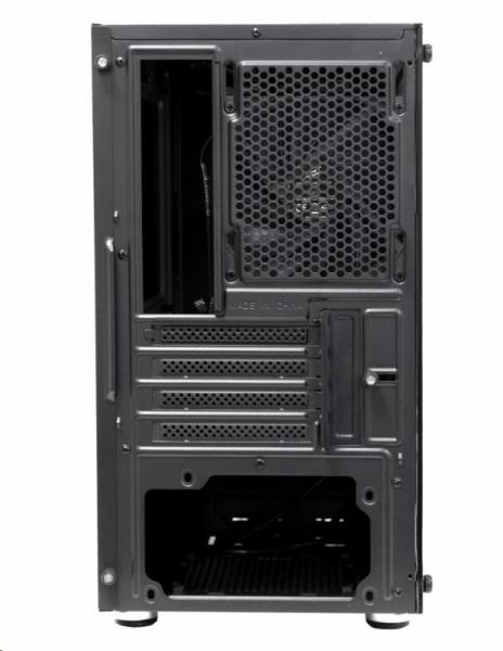 EVOLVEO M4,  case mATX,  1x120mm PWM ventilátor,  průhledná bočnice,  černá2