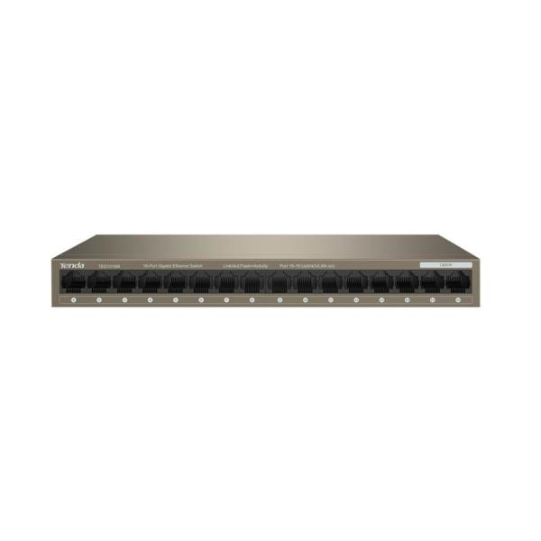 Tenda TEG1016M - 16-port Gigabit Ethernet Switch,  10/ 100/ 1000 Mbps,  Fanless,  Kov1