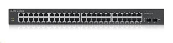 Zyxel GS1900-48 50portový gigabitový webový inteligentný prepínač,  48x gigabitový RJ45,  2x SFP1