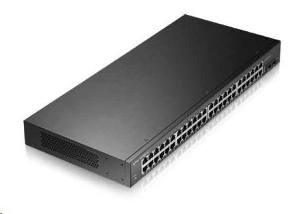 Zyxel GS1900-48 50portový gigabitový webový inteligentný prepínač, 48x gigabitový RJ45, 2x SFP2