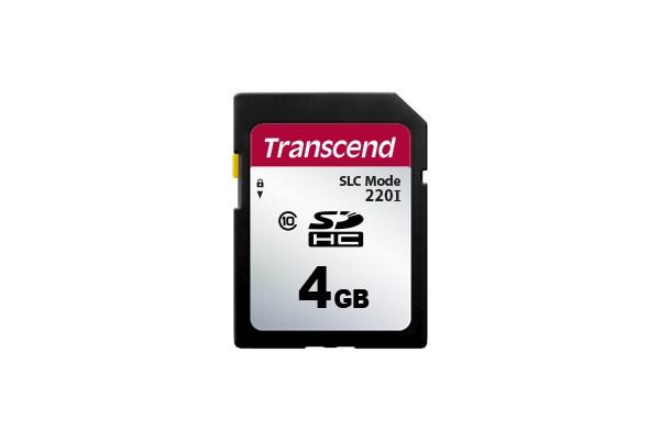 TRANSCEND SD karta 4GB SDC220I,  Class 10,  SLC mode,  Wide Temp.
