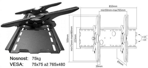 Sklopný držák na televize Fiber Mounts FN-2
4