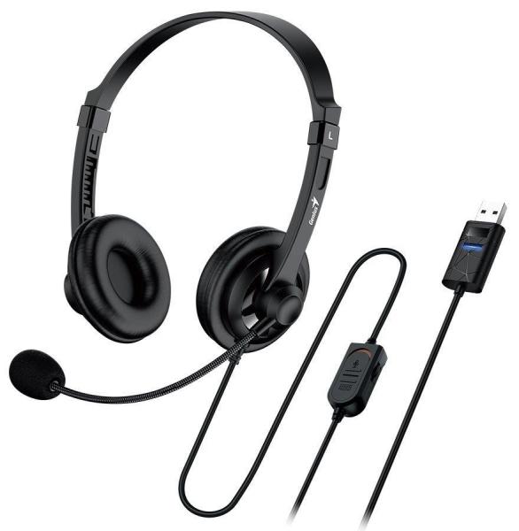 GENIUS sluchátka HS-230U/  USB/  černá0
