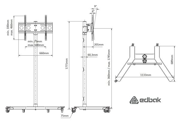 Stojan na Tv EDBAK TR5-PWB
4