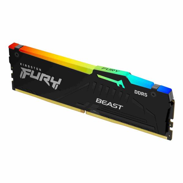 KINGSTON DIMM DDR5 8GB 5200MT/ s CL40 FURY Beast Černá RGB1