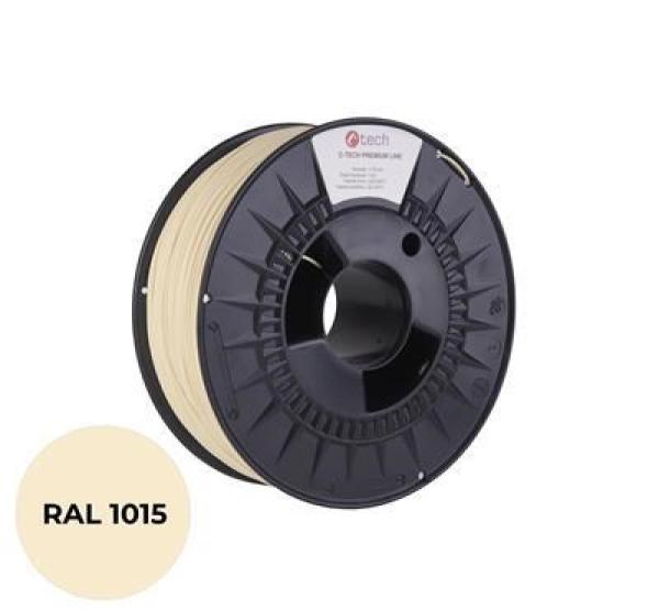 C-TECH Tisková struna (filament) PREMIUM LINE,  PLA,  slonová kost světlá,  RAL1015,  1, 75mm,  1kg