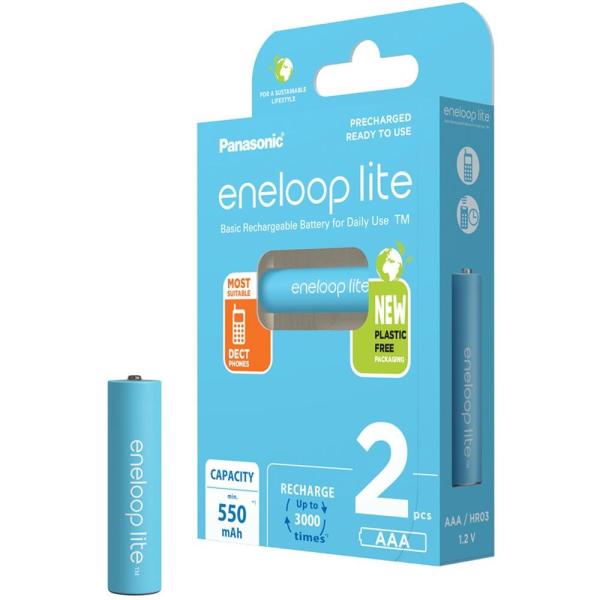 PANASONIC HR03 AAA 4LCCE/2BE ENELOOP LITE N, 550 mAh (Blistr 2ks)0