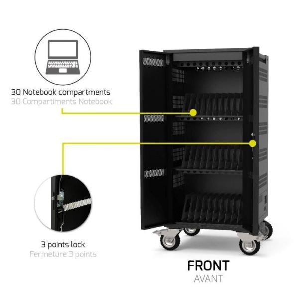 PORT nabíjecí skříňka pro 30 notebooků + 1 Rack U19",  černá1