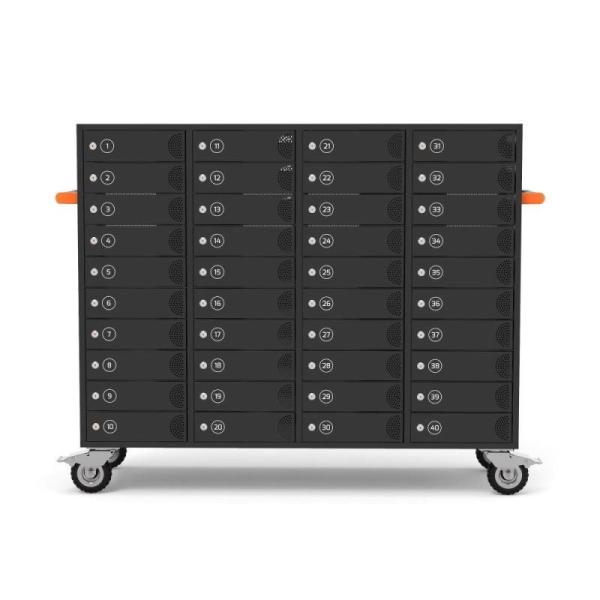PORT nabíjecí skříňka pro 40 zařízení,  individuální zámky,  černá