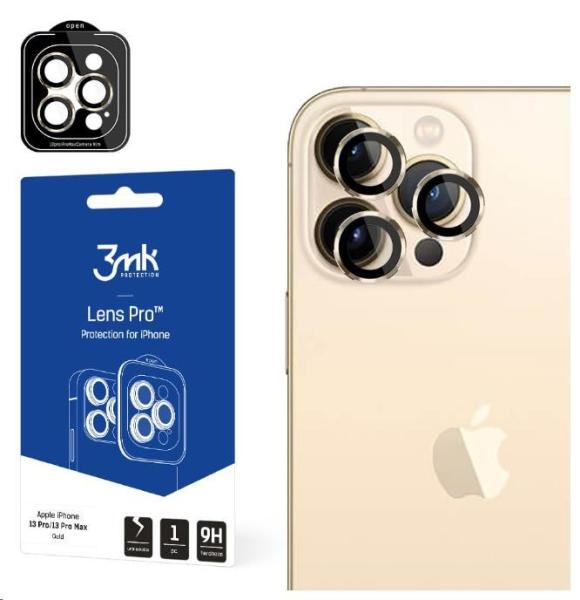 3mk ochrana kamery Lens Protection Pro pro Apple iPhone 14,  zlatá