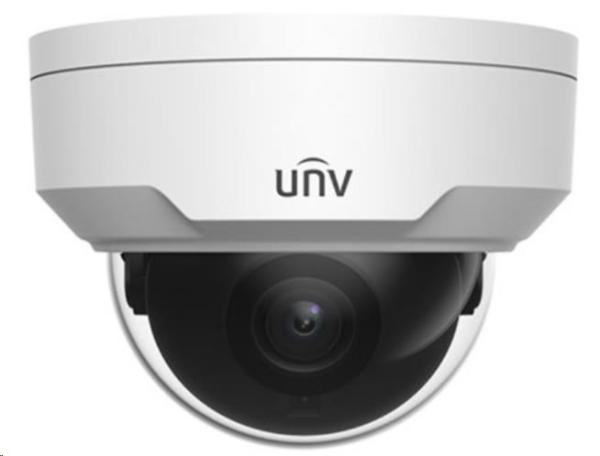 UNIVIEW IP kamera 2880x1620 (5 Mpix), až 30 sn/s, H.265, obj. 2,8 mm (112,9°), PoE, Mic, IR 30m, WDR 120dB, ROI, koridor formát, 3