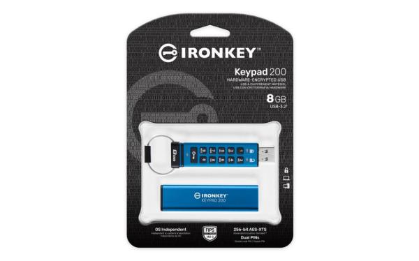 Kingston Flash Disk IronKey 8GB Keypad 200 encrypted USB flash drive4