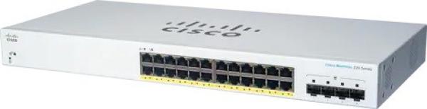 Cisco switch CBS220-24FP-4G (24xGbE, 4xSFP, 24xPoE+, 382W) - REFRESH