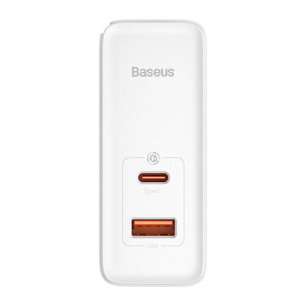 Baseus GaN5 Pro rychlonabíjecí adaptér USB-C + USB-A 100W bílá4