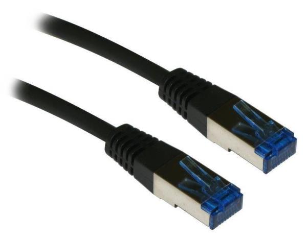 XtendLan patch kábel Cat6A, SFTP, LS0H - 0,5m, čierny (predaj po 10 ks)