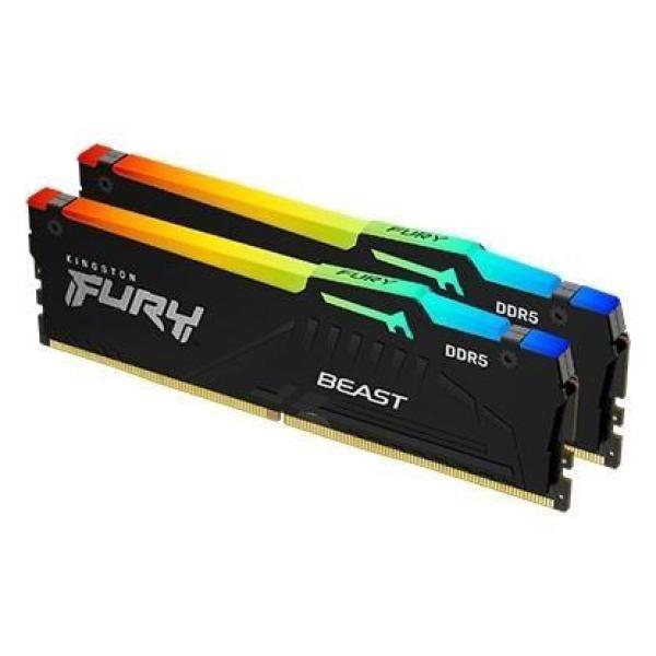 KINGSTON DIMM DDR5 32GB (Kit of 2) 5200MT/ s CL36 FURY Beast RGB EXPO