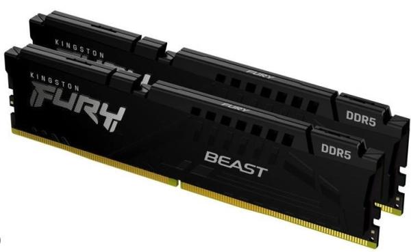 KINGSTON DIMM DDR5 32GB (Kit of 2) 5200MT/ s CL36 FURY Beast Černá EXPO