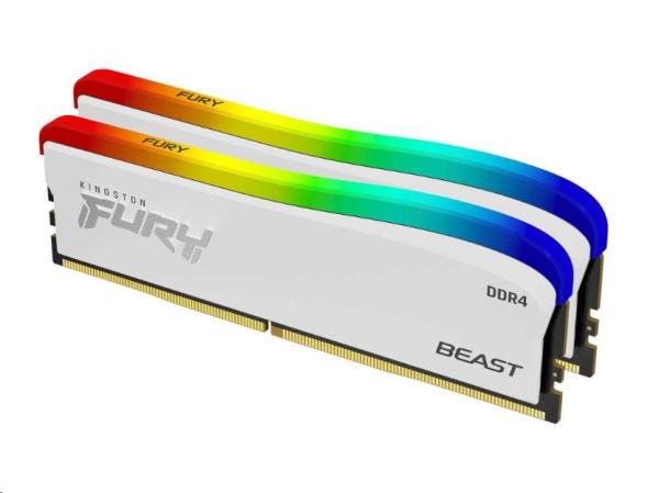 KINGSTON DIMM DDR4 16GB (Kit of 2) 3600MT/ s CL17 FURY Beast Bílá RGB SE