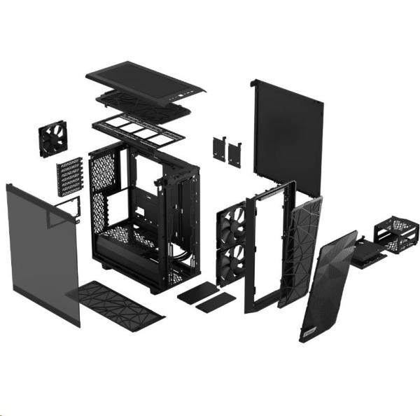 Fractal Design Meshify 2 Compact Black TG Light Tint/ Midi Tower/ Transpar./ Čierna8