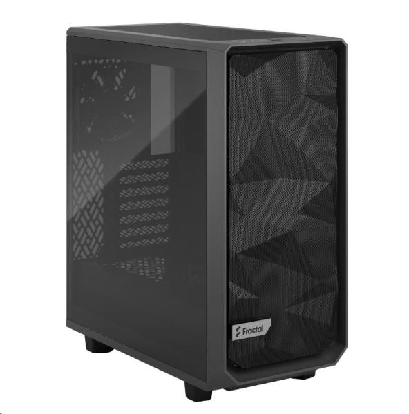 FRACTAL DESIGN skříň Meshify 2 Compact Gray TG Light Tint,  USB 3.1 Type-C,  2x USB 3.0,  bez zdroje,  mATX13