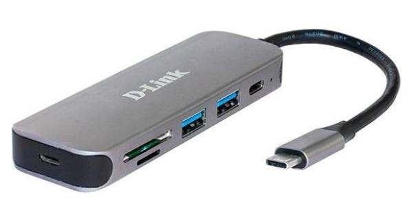 D-Link DUB-2325 USB-C Hub with SD/ microSD Card Reader,  2x USB3.0