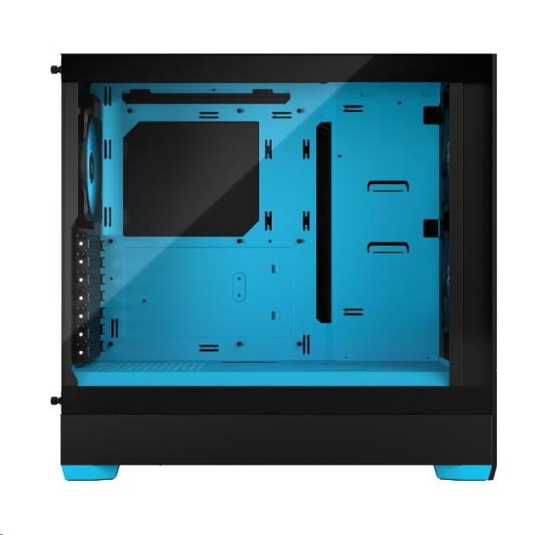 FRACTAL DESIGN skříň Pop Air RGB Cyan Core TG Clear Tint,  2x USB 3.0,  bez zdroje,  ATX2