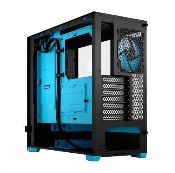 FRACTAL DESIGN skříň Pop Air RGB Cyan Core TG Clear Tint,  2x USB 3.0,  bez zdroje,  ATX8