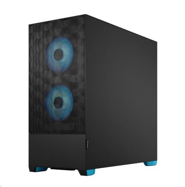 FRACTAL DESIGN skříň Pop Air RGB Cyan Core TG Clear Tint,  2x USB 3.0,  bez zdroje,  ATX11