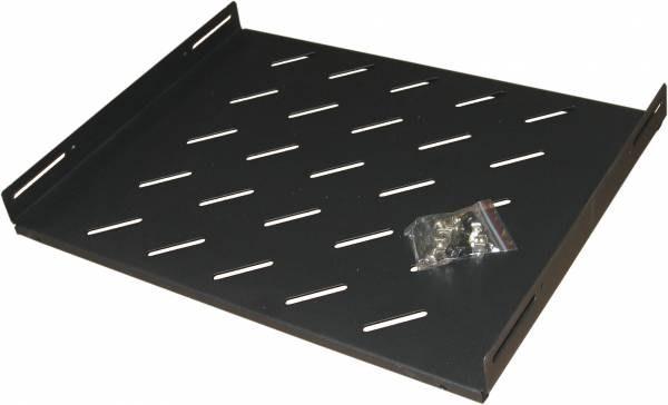 Pevná dierovaná polica 2U 19", hĺbka 450mm
