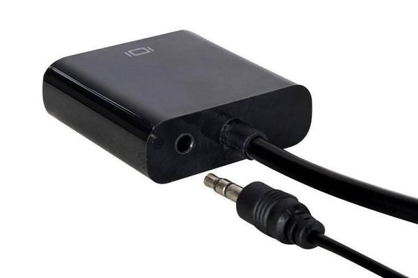 PremiumCord převodník HDMI na VGA se zvukem 3, 5mm stereo jack,  černá2