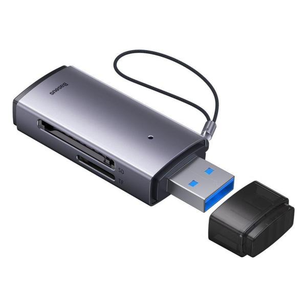 Baseus čtečka paměťových karet Lite Series USB-A/ SD,  microSD,  šedá2