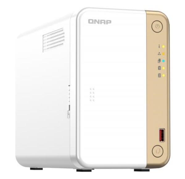 QNAP TS-262-4G (2C/CeleronN4505/2,9GHz/4GBRAM/2xSATA/2xM.2/1x2,5GbE/2xUSB2.0/2xUSB3.2/1xPCIe/1xHDMI)0