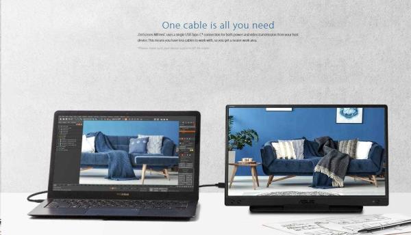 ASUS LCD 15.6" ZenScreen MB166C BK/ 5MS/ EU 15.6 1920x1080 USB-C 250cd 5ms 0.79kg 11.8mm2