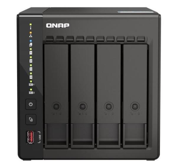 QNAP TS-453E-8G (4C/ CeleronJ6412/ 2, 6GHz/ 8GBRAM/ 4xSATA/ 2xM.2/ 2x2, 5GbE/ 2xUSB2.0/ 2xUSB3.2/ 2xHDMI)1