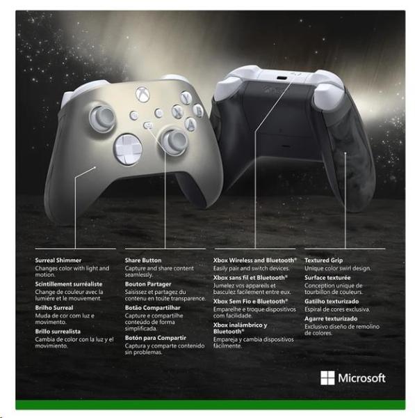 Xbox Wireless Controller Lunar Shift stříbrný - ovladač5
