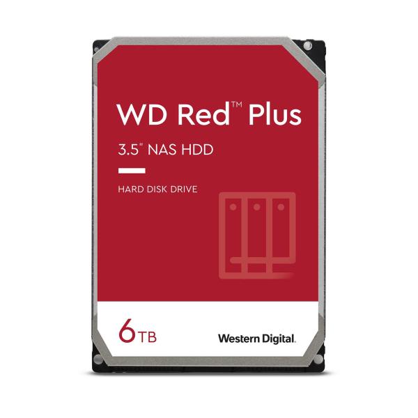 WD RED PLUS NAS WD60EFPX 6TB SATAIII/ 600 256MB cache 180MB/ s CMR
