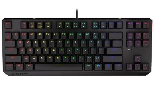 Endorfy herní klávesnice Thock TKL Khail  RD RGB / USB/  red sw. /  drátová /  mechanická /  US layout /  černá RGB