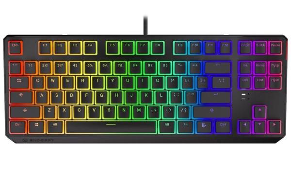 Endorfy herní klávesnice Thock TKL Pudd.Khail BL RGB / USB/  blue sw. /  drátová /  mechanická /  US layout /  černá RGB