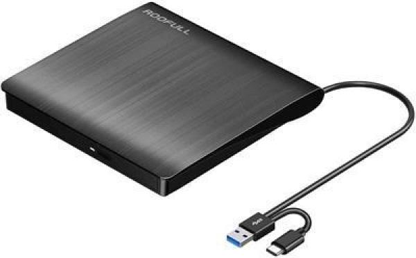 C-TECH externí DVD vypalovačka DVD-USB-AC,  USB 2.0,  USB A/ Type C