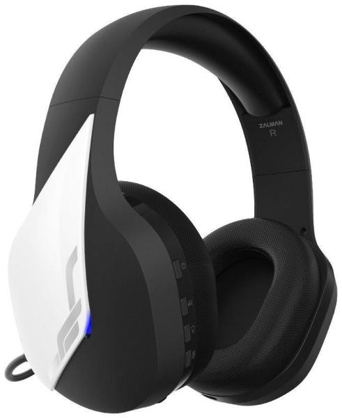 Zalman headset ZM-HPS700W  herní  náhlavní  bezdrátový  50mm měniče  3, 5mm jack  bíločerná2