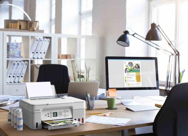 Canon PIXMA Tiskárna bílá G3470 WHITE (doplnitelné zásobníky inkoustu) - MF (tisk, kopírka, sken),  USB,  Wi-Fi - A4/ 11min.2