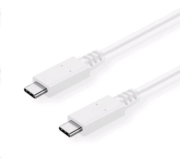 C-TECH kabel USB 3.2,  Type-C (CM/ CM),  PD 100W,  20Gbps,  1m,  bílý
